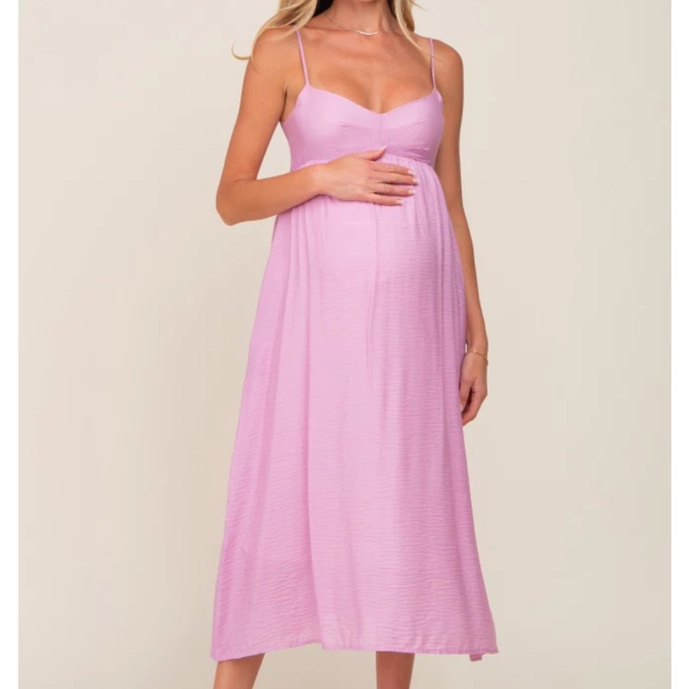 Pink blush maternity dress